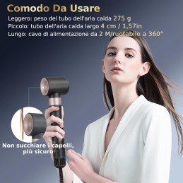 3 in 1 webeauty Asciugacapelli, 110,000 GIRI/MIN, 20M/S Phon Capelli Ad Alta Velocità,200 Milioni di Ioni Negativi Hair Dryer