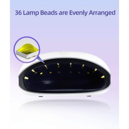 Lampada Unghie UV LED SUNUV 48W Asciugatrice UV Unghie SUN4 per Gel Manicure Shellac con 4 Timer, LCD Display, Sensore e